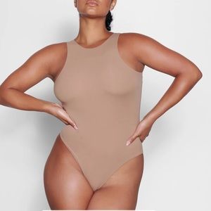 SKIMS Fits Everybody High Neck Bodysuit- Sienna color. Worn once.